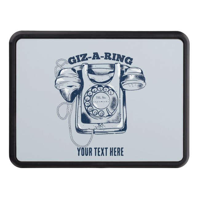 Cubierta Para Remolque Teléfono telefónico de Rotary Azul (Anverso)