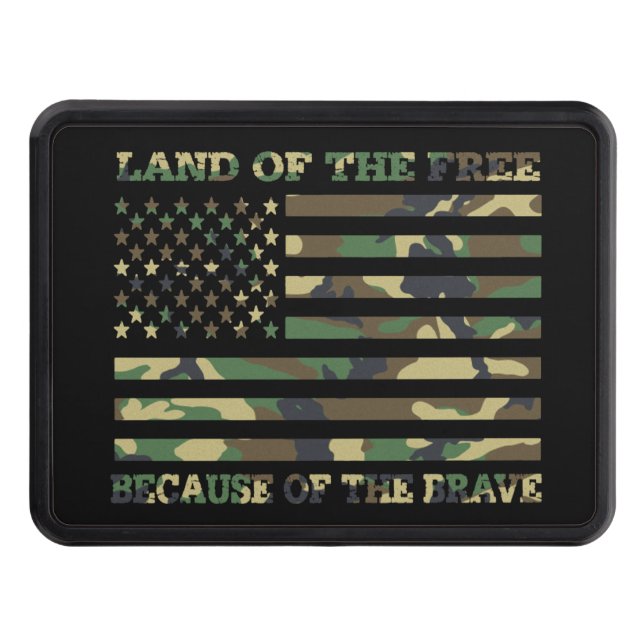 Cubierta Para Remolque Tierra De Bandera Americana De Woodland Camo (Anverso)