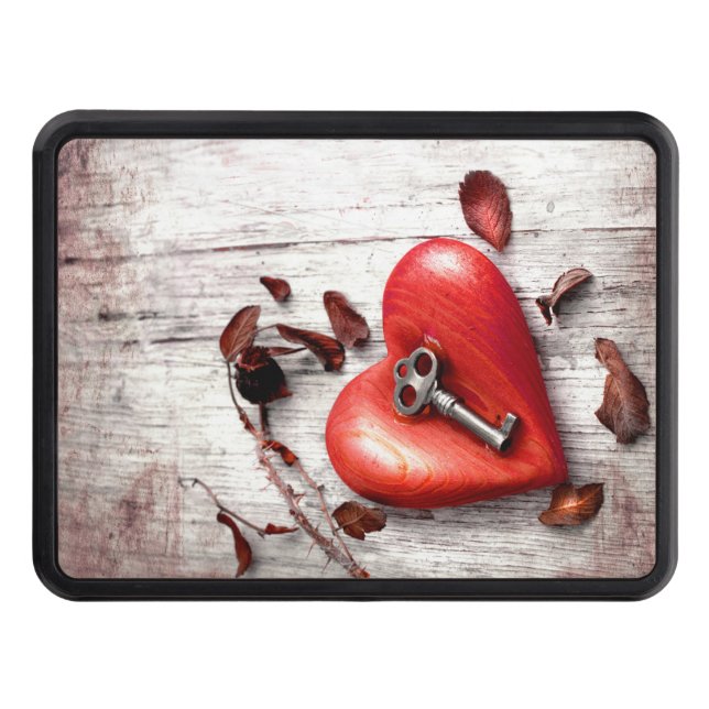 Cubierta Para Remolque Trailer Hitch Country Wood Key to my Heart Rustic (Anverso)