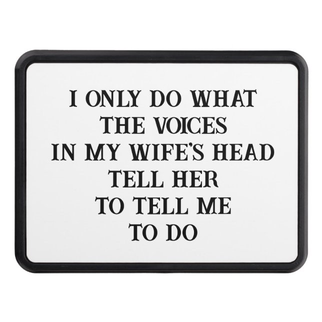 Cubierta Para Remolque Trailer Hitch Cover 2" Husband Wife's Joke (Anverso)