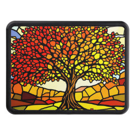 Cubierta Para Remolque Tree of Life Shattered Glass Mosaic Autumn Colors 