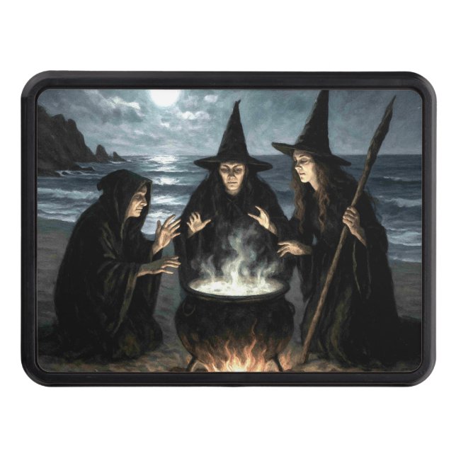 Cubierta Para Remolque Tres brujas producen Cauldron Full Moon Beach (Anverso)