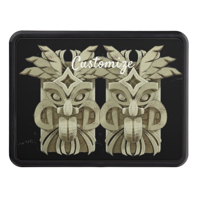 Cubierta Para Remolque Trueno de escultura tiki tallada (Anverso)