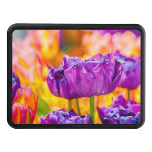 Cubierta Para Remolque Tulipanes Encantadores Púrpura