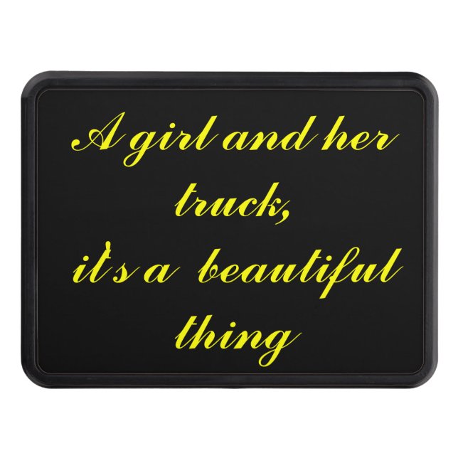 Cubierta Para Remolque Un chica y su camión - hermosos (Anverso)