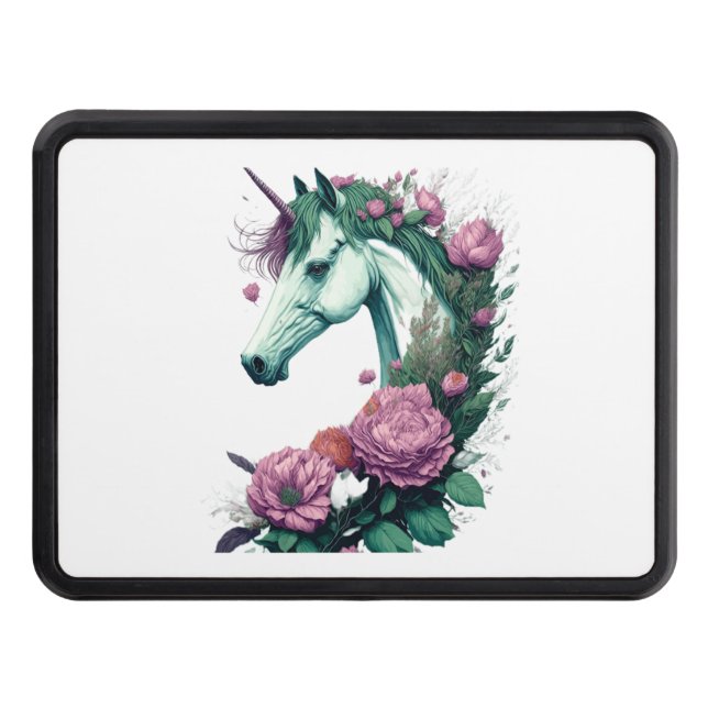 Cubierta Para Remolque Un majestuoso unicornio con una belleza florecient (Anverso)