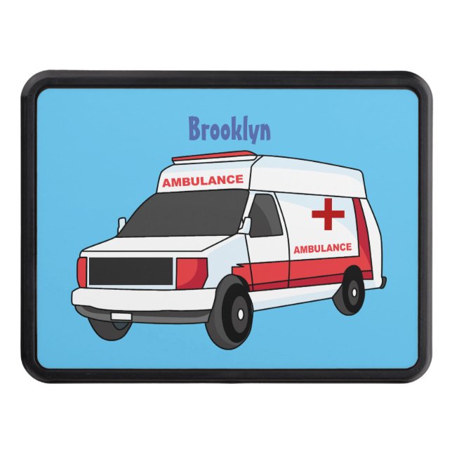 Cubierta Para Remolque Una ambulancia roja curada van personalizado (Anverso)