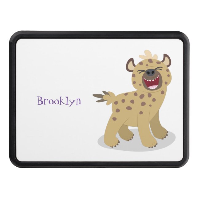 Cubierta Para Remolque Una chiflada hiena riéndose del ilustracion person (Anverso)