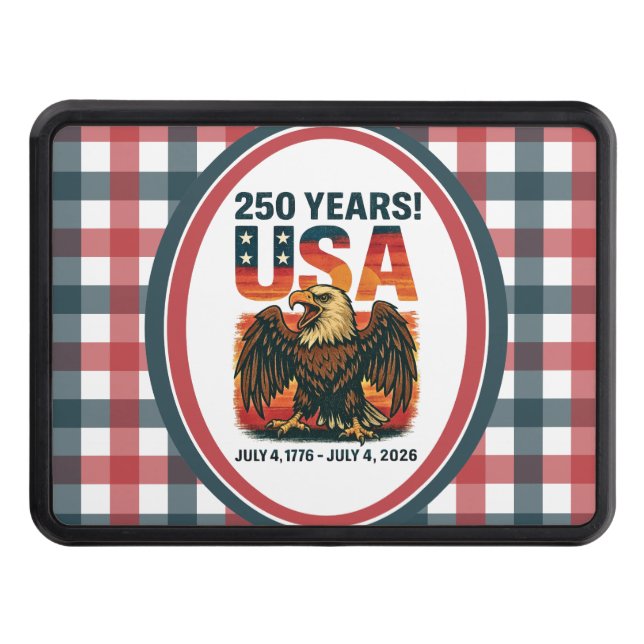 Cubierta Para Remolque USA 250 Years – Patriotic Bald Eagle July 4th 2026 (Anverso)