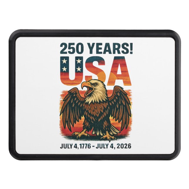 Cubierta Para Remolque USA 250 Years – Patriotic Bald Eagle July 4th 2026 (Anverso)