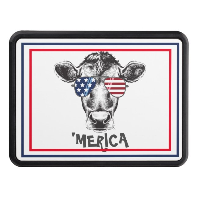 Cubierta Para Remolque Vaca hipster estadounidense (Anverso)