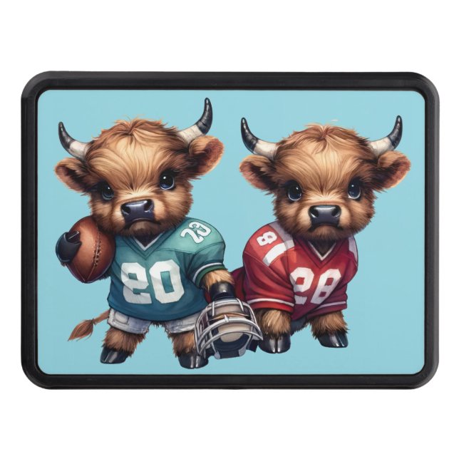 Cubierta Para Remolque Vacas de la región montañosa y fútbol (Anverso)