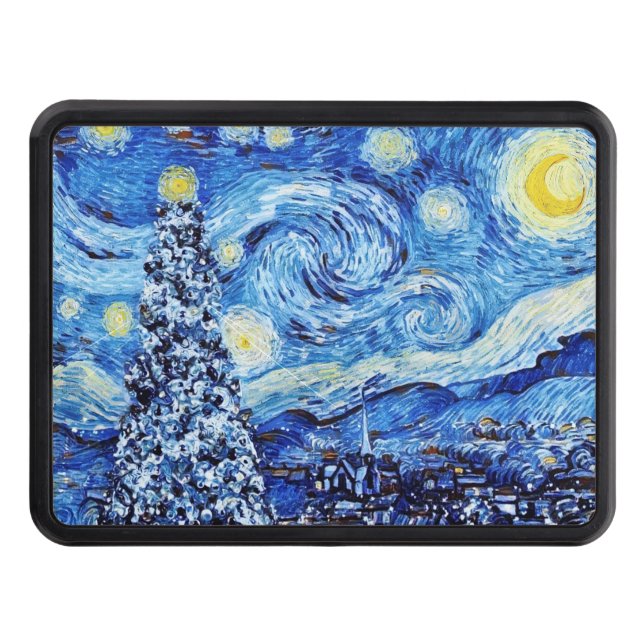 Cubierta Para Remolque Van Gogh - La noche estrellada - Navidades blancos (Anverso)