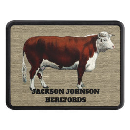 Cubierta Para Remolque Vintage Horned Hereford Cow 