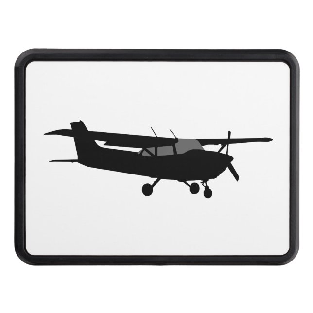 Cubierta Para Remolque Vuelo negro clásico de la silueta de Cessna de los (Anverso)