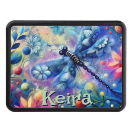 Cubierta Para Remolque Whimsical Abstract Dragonfly Floral Personalized