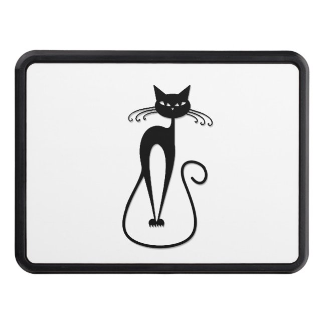 Cubierta Para Remolque Whimsical Skinny Black Cat (Anverso)