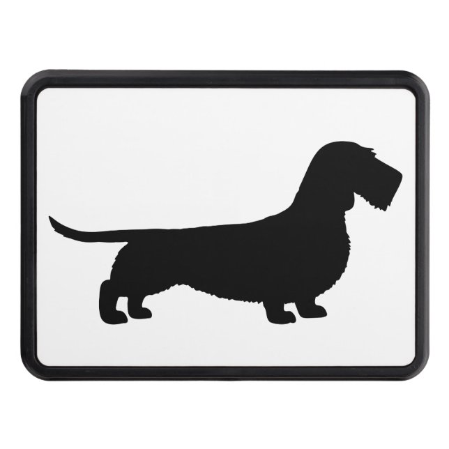 Cubierta Para Remolque Wire Haired Dachshund Silhouette (Anverso)