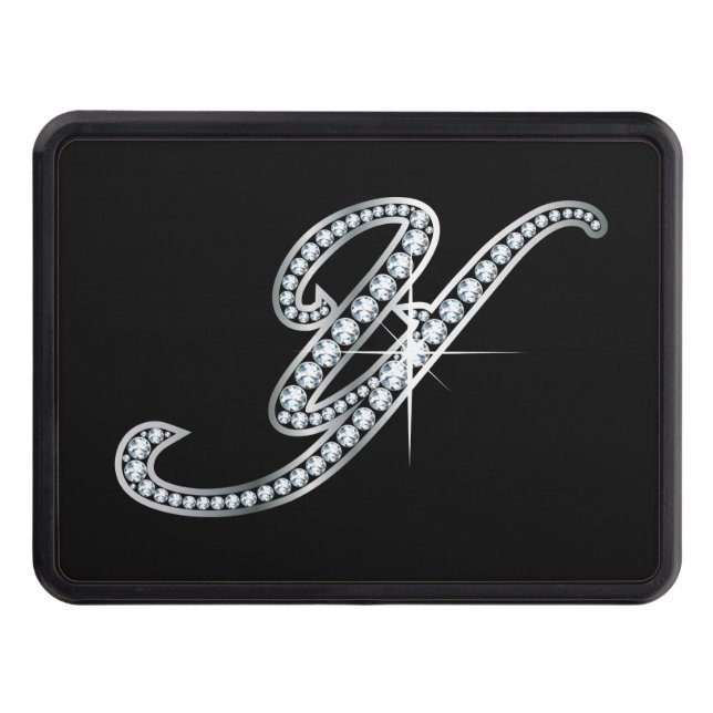 Cubierta Para Remolque Y Faux-"Diamond Bling" Trailer Hitch Cover (Anverso)