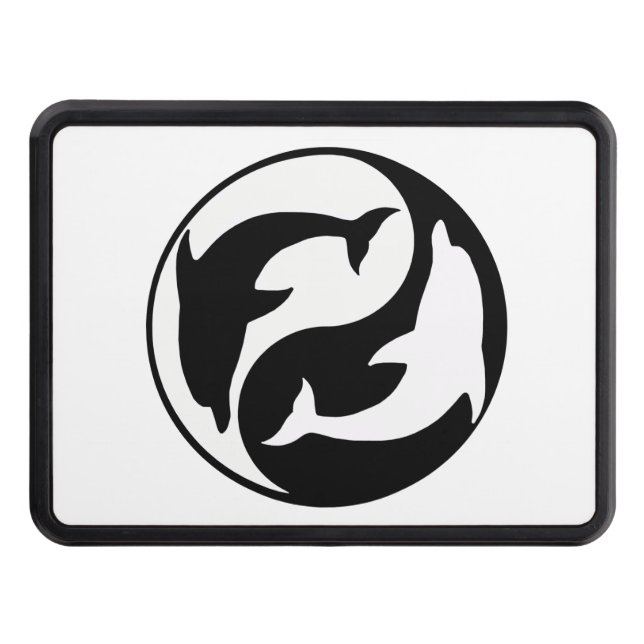Cubierta Para Remolque Yin Yang Dauphins Trailer Hitch Cover (Anverso)