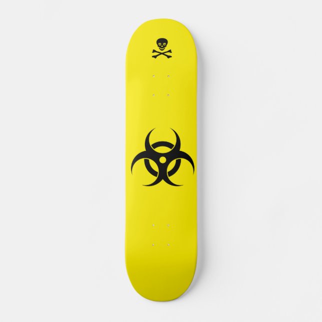 Cubierta para skateboard Bio Hazard Personalizado (Anverso)