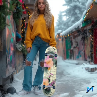 Cubierta para skateboard con resumen de sabor trop