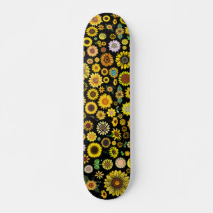Cubierta para skateboard de girasol