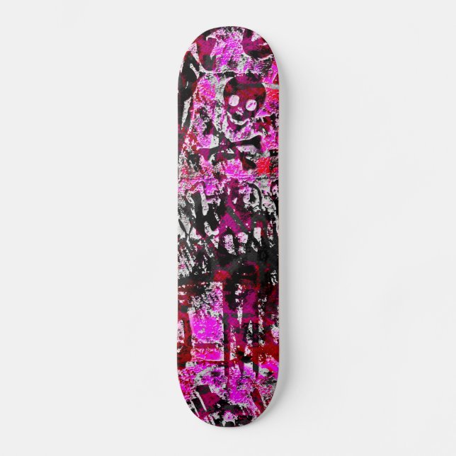 Cubierta para skateboard de Graffiti rosa (Anverso)