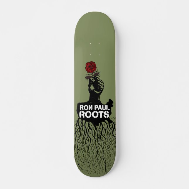 Cubierta para skateboard Ron Paul GrassRoots (Anverso )