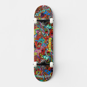 Cubierta psicodélica para skateboard