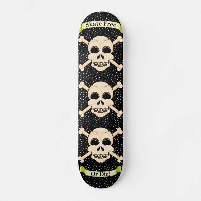 Cubierta Skull & Crossbone Skateboard (Anverso)