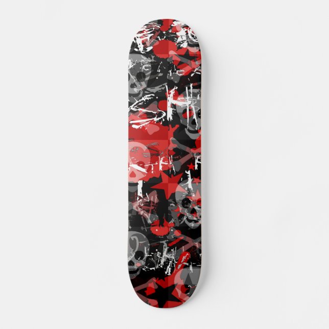 Cubierta Skull Star Splatter Skateboard (Anverso)