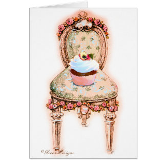Cubierta y tarjetas de estilo vintage para sillas
