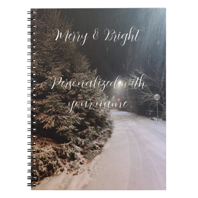 Cubiertas de cuaderno Merry & Bright (Frente)