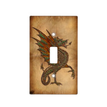 Dragón del Viejo Mundo Vintage sobre el efecto per
