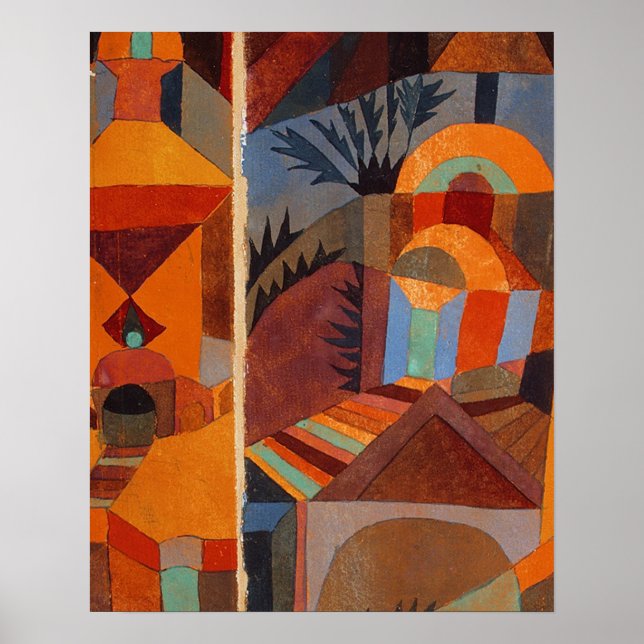 Cubismo abstracto colorido Klee Arte Moderno (Frente)