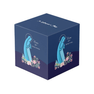 Cubo 45° Aniversario de la flor rosa monja de la vida r