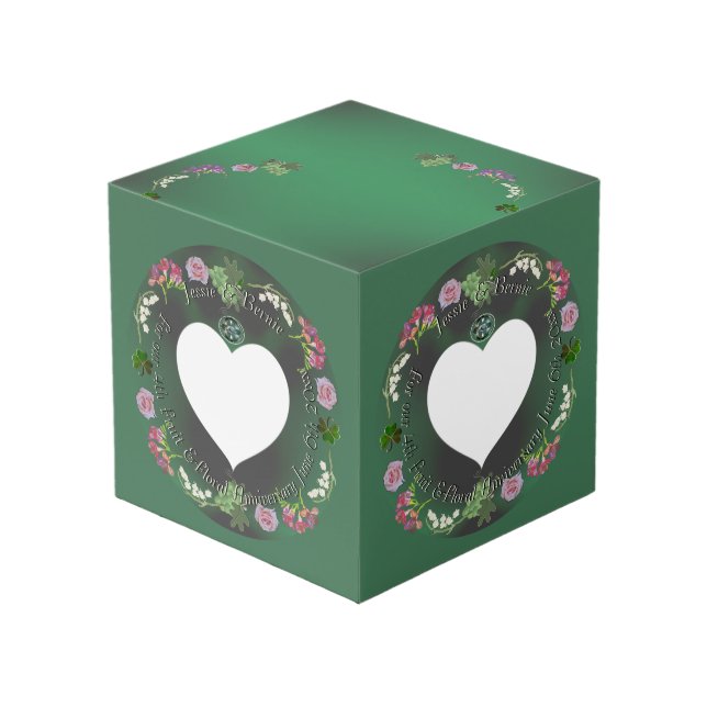 Cubo 4th Fruit & Floral Anniversary Photo Cube (Angulo Anverso)