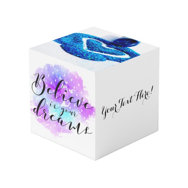 Cubo Acuarela cree en tu cita de sueños (Angulo Anverso)