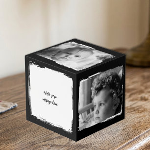 Cubo Agregar 4 imágenes personalizar palabras foto en b