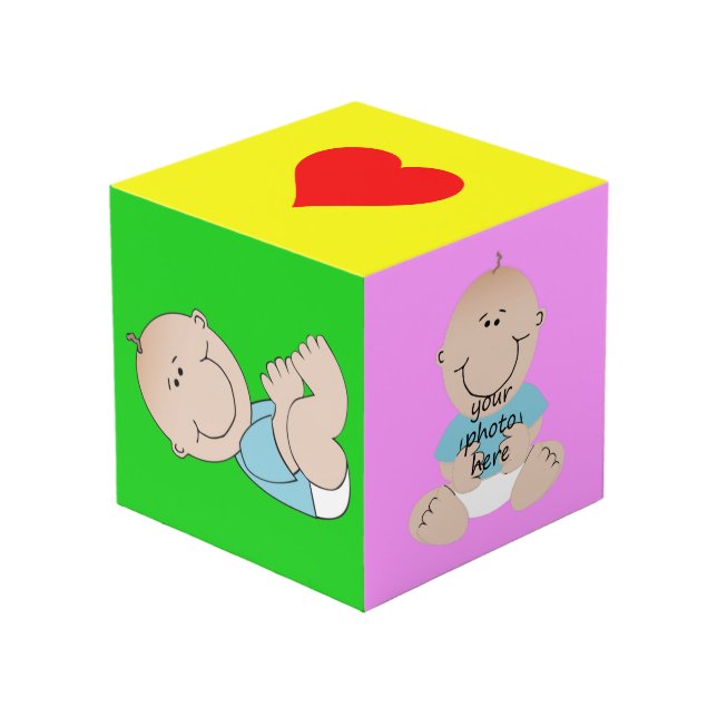 Cubo agregar las fotos de su bebé (Angulo Anverso)