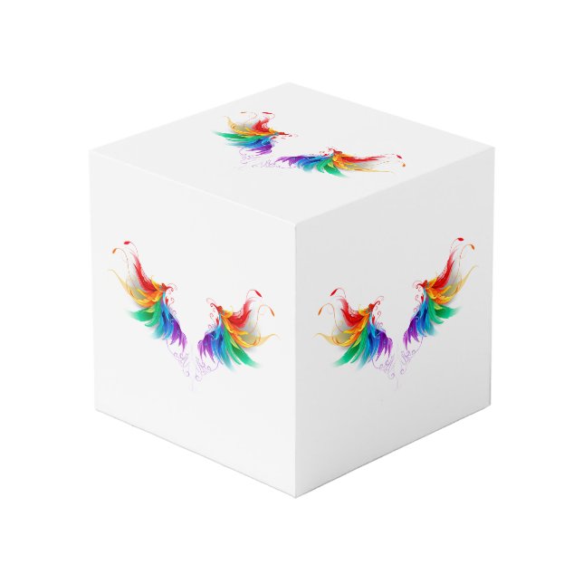 Cubo Alas del arco iris fluidas (Angulo Anverso)