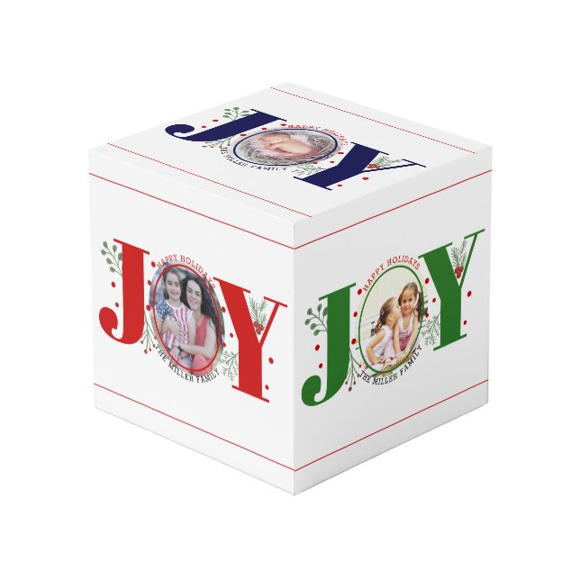 Cubo Alegría y bayas Navidades de Happy Holidays (Angulo Anverso)