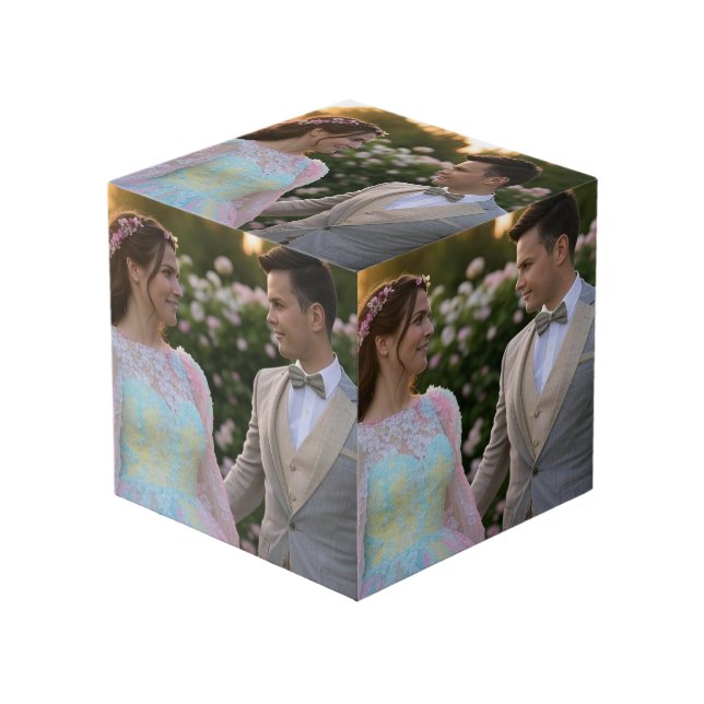Cubo Añadir Personalizar de fotografía Boda (Angulo Anverso)