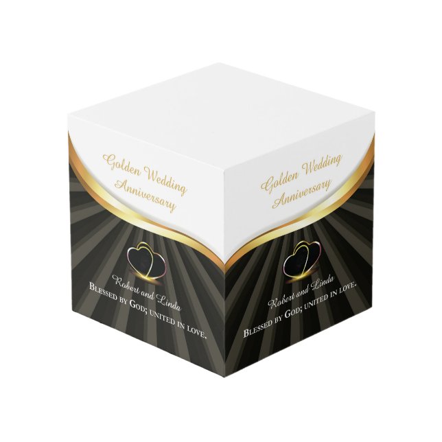 Cubo Aniversario Religioso de Bodas de Oro 50  (Angulo Anverso)