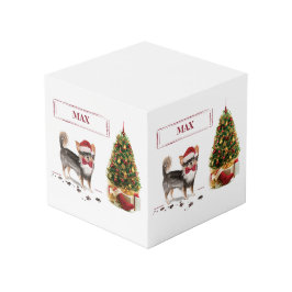 Cubo Árbol de perros divertido de Navidades graciosos d