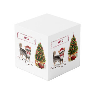 Cubo Árbol de perros divertido de Navidades graciosos d