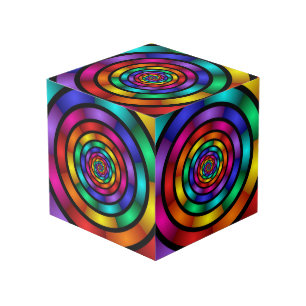 Cubo Arte fractal moderno y psicodélico