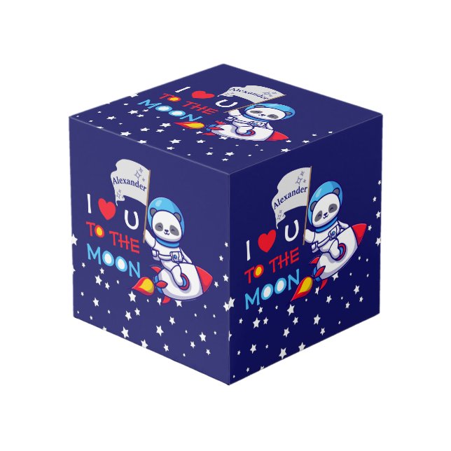 Cubo Astronauta Cute Panda De Oso En Los Niños De Los B (Angulo Anverso)