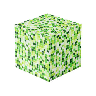 Cubo Azulejos de Piscina, Baldosas Mosaico Verdes, Patr